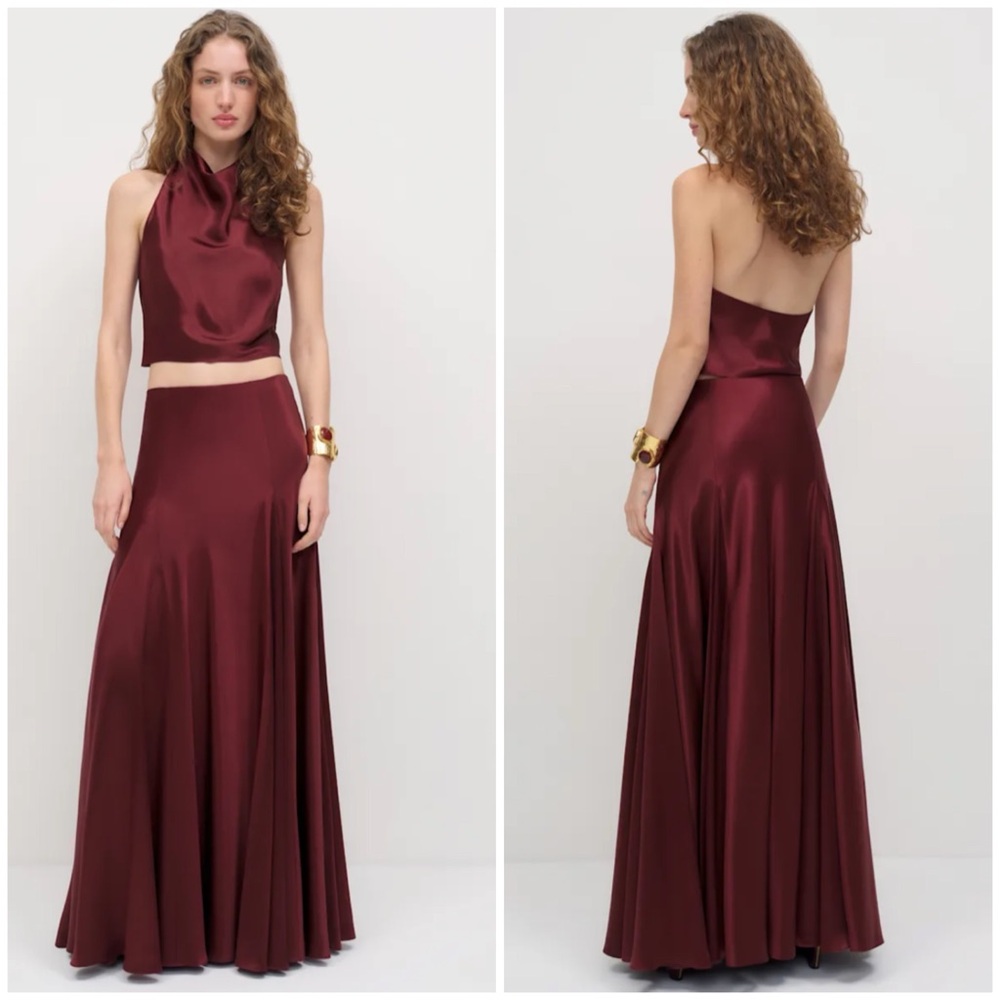 Reformation Sera Silk Two Piece set